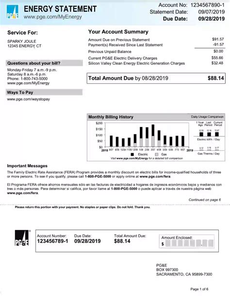 Utility Bill Template ≡ Fill Out Printable Pdf Forms Online