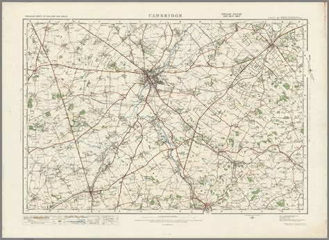 1920 Collection Cambridge Ordnance Survey Map I Love Maps