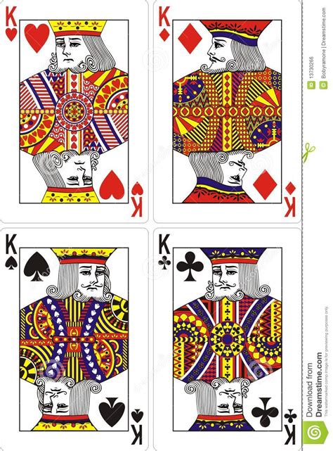 The king is a playing card with a picture of a king displayed on it. Playing Cards King 60x90 Mm Royalty Free Stock Image - Image: 13730266