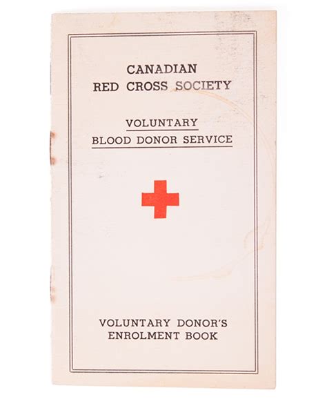 Canadian Red Cross Blood Donor Pin Canadian Red Cross Timeline