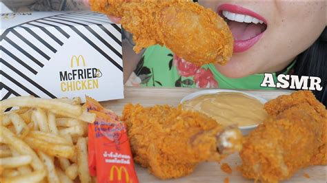 Asmr Mcdonalds Fried Chicken Cheese Sauce Satisfying Crunchy Eating Sounds No Talking Sas