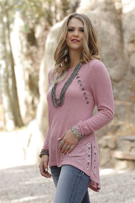 Cruel Denim Womens Heather Pink Sweater Knit Tunic