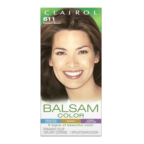Clairol Balsam Hair Color 611 Medium Brown 1 Kit