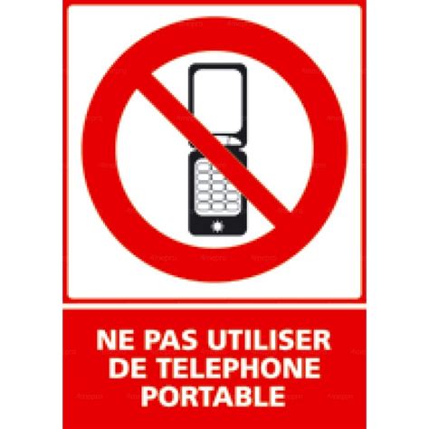 Panneau Vertical Ne Pas Utiliser De T L Phone Portable Mepro