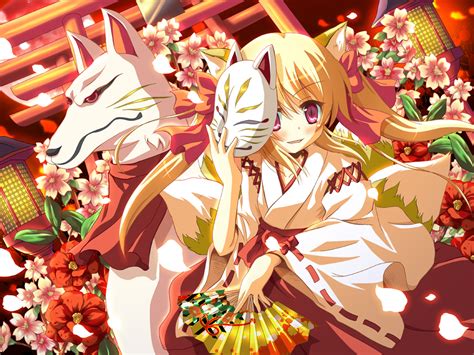 Anime Fox Girl Hd Desktop Wallpaper 21367 Baltana