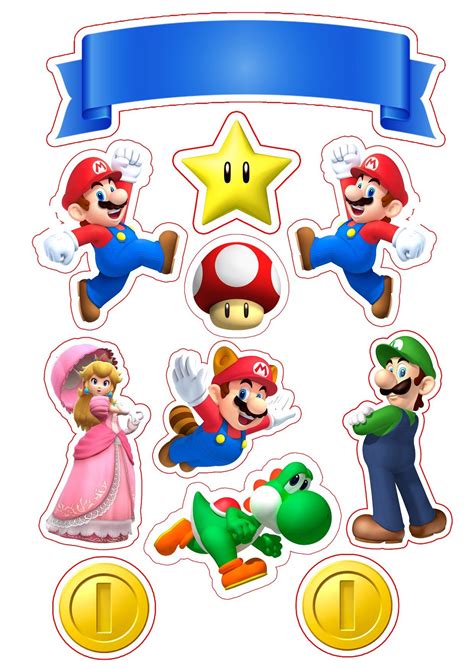 Pin By Елена Колибри On Topos De Bolo Para Imprimir Super Mario Bros
