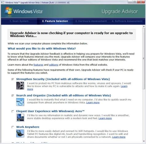 Windows Vista Upgrade Advisor Windows Download