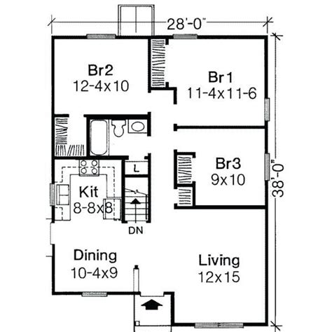 One Bedroom Apartment Floor Plans 1000 Sq Ft One Story 3 Bedroom Modern