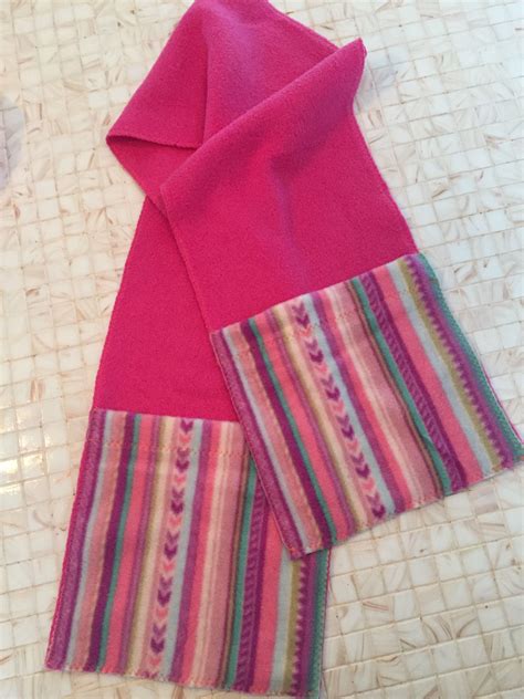 Fleece Scarf With Hand Warmer Pockets Sewing Scarves Beginner