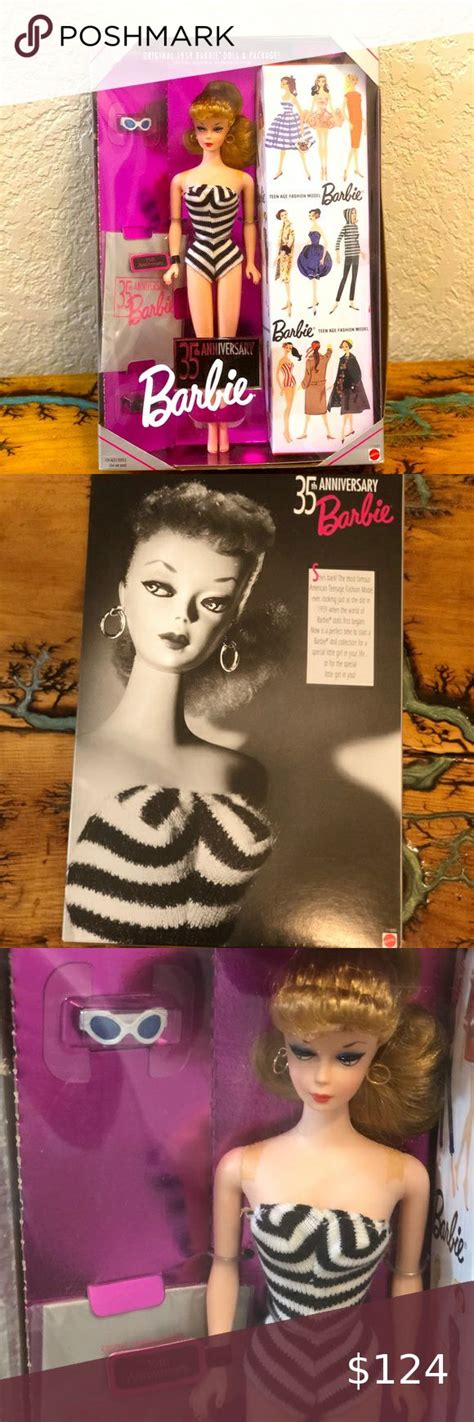 Vintage 1959 35th Anniversary Barbie Doll And Package In 2022 Barbie