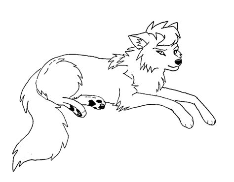 Effortfulg Anime Wolf Coloring Pages