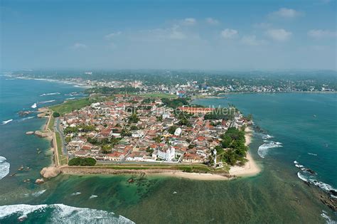Sri Lanka Aerial View Of The Galle Fort And The City Of Galle Beyond