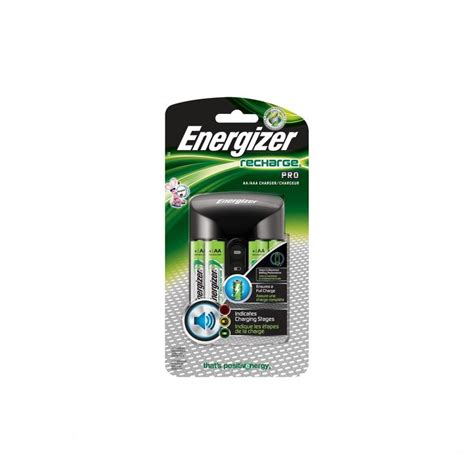 Turn on the current and the battery will charge itself. Energizer Recharge Pro Battery Charger (CHPROWB4), Silver ...