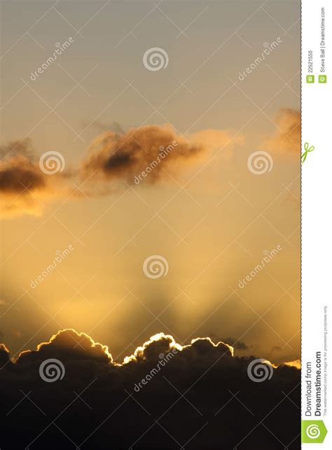 Sun Rays And Dark Clouds Stock Photo Image 22521550