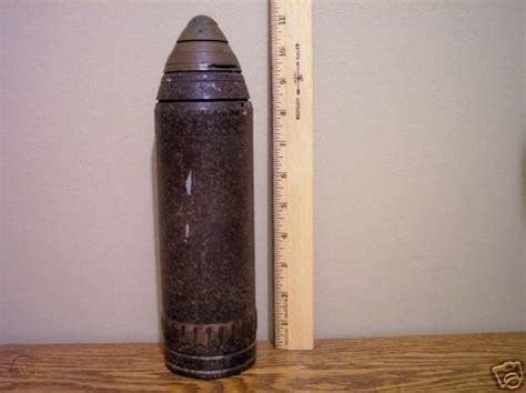 Wwi Ww1 Artillery Bomb Shell Scovill 1907 With Shrapnel 22473058