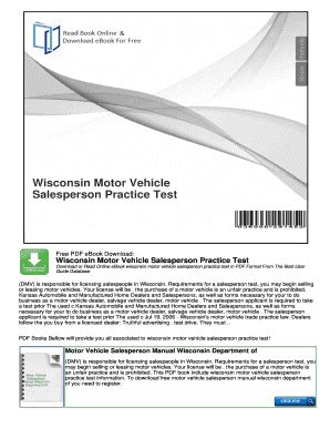 Giving your fingerprints will initiate a background check. Dmv Salesperson Practice Test - Fill Online, Printable, Fillable, Blank | PDFfiller