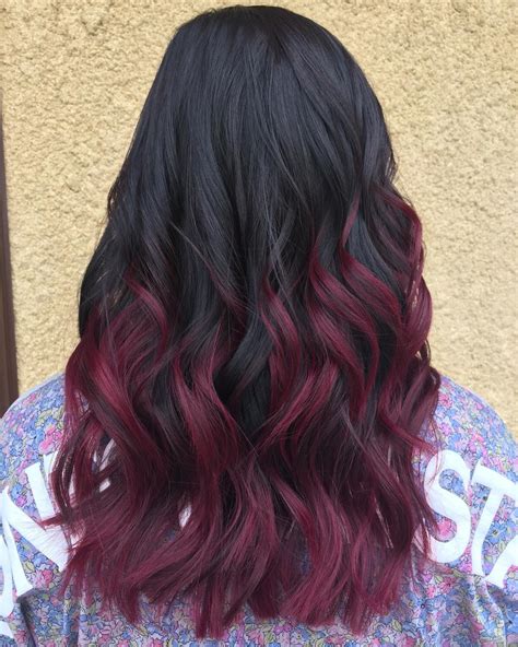 Black hair highlights are all the rage right now. 50 Shades of Burgundy Hair: Dark Burgundy, Maroon ...