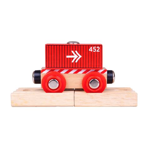 Red Container Wooden Train Wagon Wooden Railways