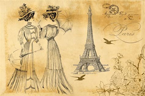 Woman Vintage French Illustration Free Stock Photo - Public Domain Pictures