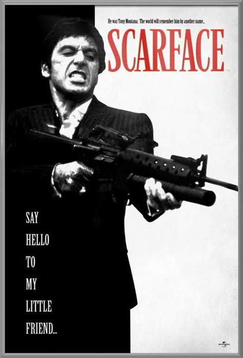 Scarface Framed Movie Poster Print Tony Montana Say Hello To My