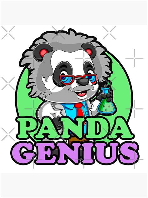 Panda Genius Poster For Sale By Askartongs Redbubble