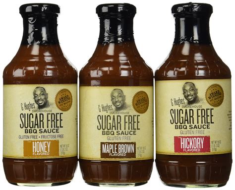 G Hughes Smokehouse Sugar Free Bbq Sauce 18oz Glass Bottle Pack Of 3 Select Flavor Below