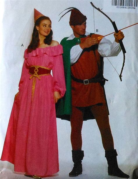 Robin Hood And Maid Marian Costume Sewing Pattern Robin Hood Costume Maid Marian Costume