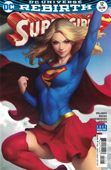 Supergirl 12 Artgerm Stanley Lau Variant Dc 2016 Rebirth 1 Ultimate