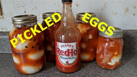 Pickled Eggs And Sausage Using Franks Red Hot Sauce Youtube In 2020