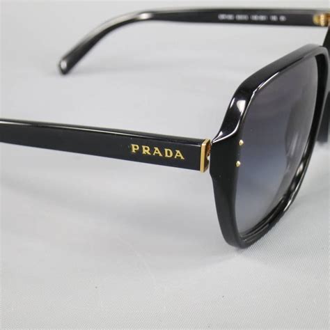 Prada Black Acetate Oversized Square Frame Sunglasses At 1stdibs