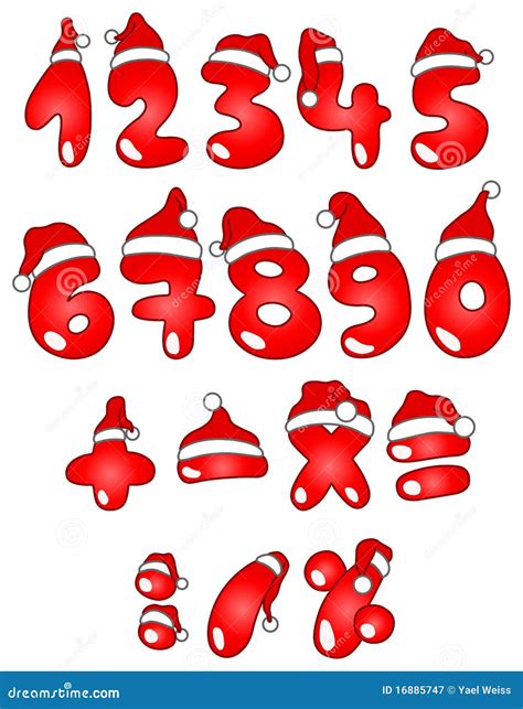 Christmas Numbers Stock Vector Illustration Of Math 16885747