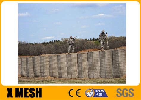 Military Use 40mm Defensive Barrier With Beige Geotextiles
