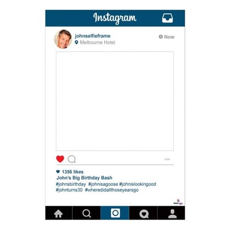 Personalised Instagram Selfie Frame Large 110cm X 80cm