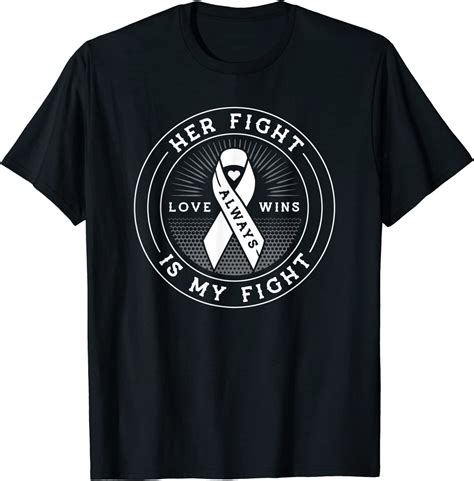 her fight is my fight lung cancer awareness t shirt uk fashion