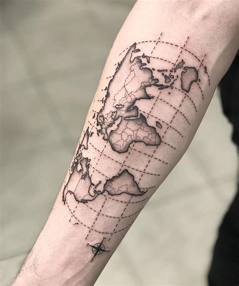 World Map Tattoo Mapa Mundi Tatuagem Tatuagens Pinterest Mapa Porn My