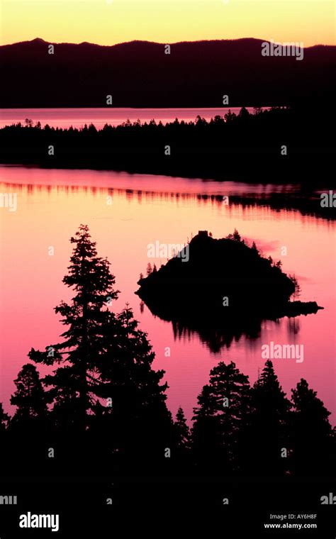 Emerald Bay Sunset At Lake Tahoe California Stock Photo Alamy