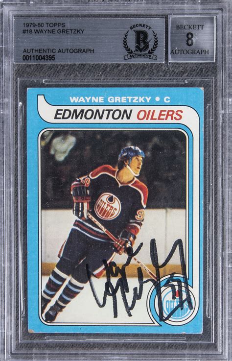 Lot Detail 197980 Topps 18 Wayne Gretzky Signed Rookie Card