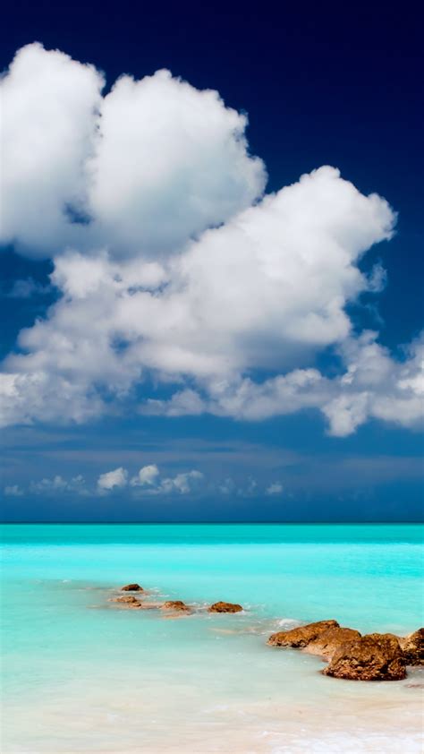 Clear Blue Sea Sky Android Wallpaper Free Download