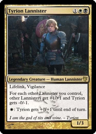 Game Of Thrones Themed Magic Cards Custom Card Creation Magic Fundamentals Mtg Salvation