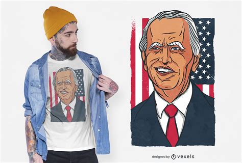 Joe Biden Cartoon T Shirt Design Vector Download