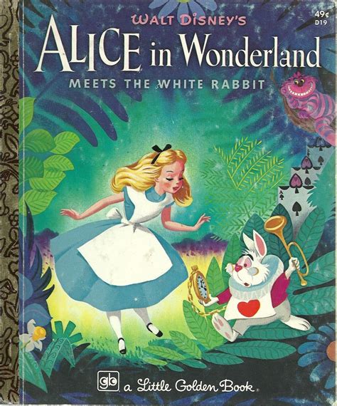 walt disney alice in wonderland meets the white rabbit little golden book 1951 alice in