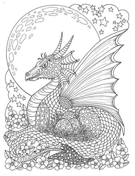 Coloring book for adults | the magic fairies is filled with unique fantasy art coloring page to help relieve stress and anxiety, mindfulness coloring book. FANTASY Themed Coloring Book Fairies dragons pixies | Etsy ...