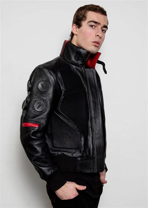 Buy Mens Cyberpunk 2077 Jackie Valentinos Black Leather Jacket