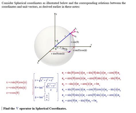Solved Consider Spherical Coordinates As Illustrated Below