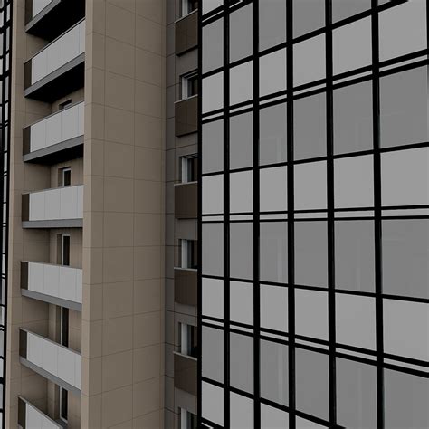 Residential High Rise Building 3 3d Model Cgtrader