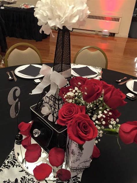 A Night In Paris Center Piece Prom Theme Prom Themes Paris Party