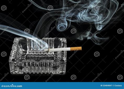 Lit Cigarette Stock Image Image Of Cigarette Hazard 33404847