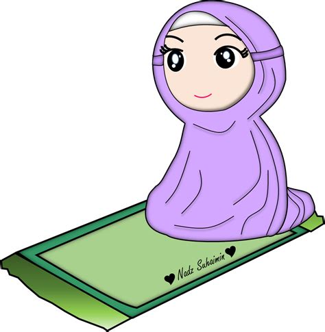 Download Islam Clipart Solat Gambar Kartun Muslimah Shalat Png