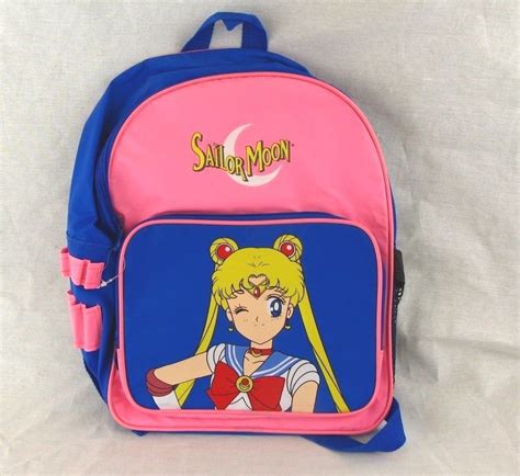Sailor Moon Backpack 14" Pink & Blue Anime Child's Kids ...