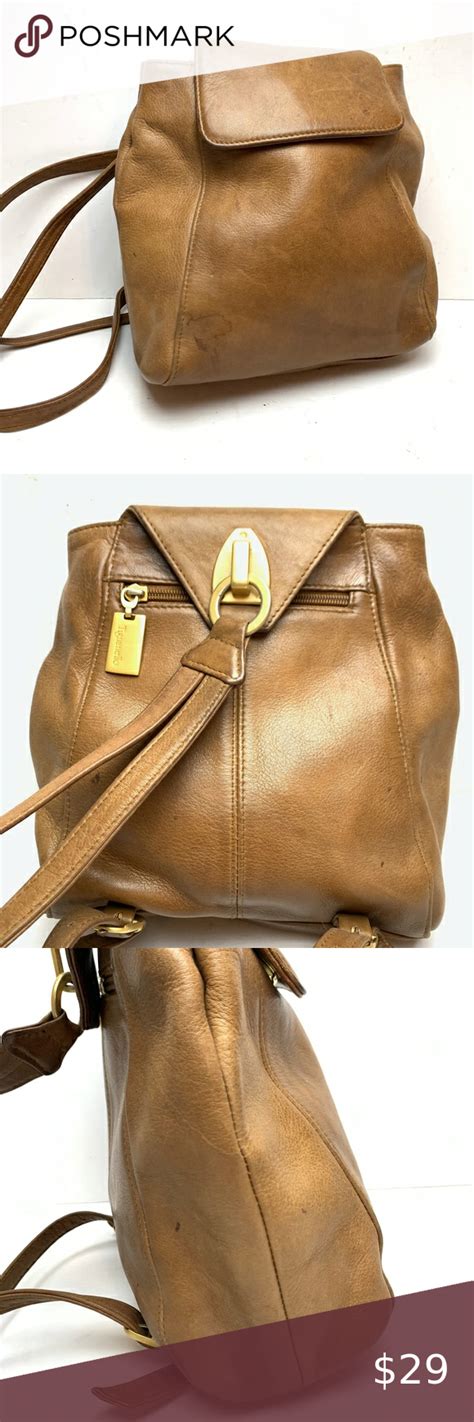 Tignanello Brown Soft Leather Backpack Bag Purse Soft Leather